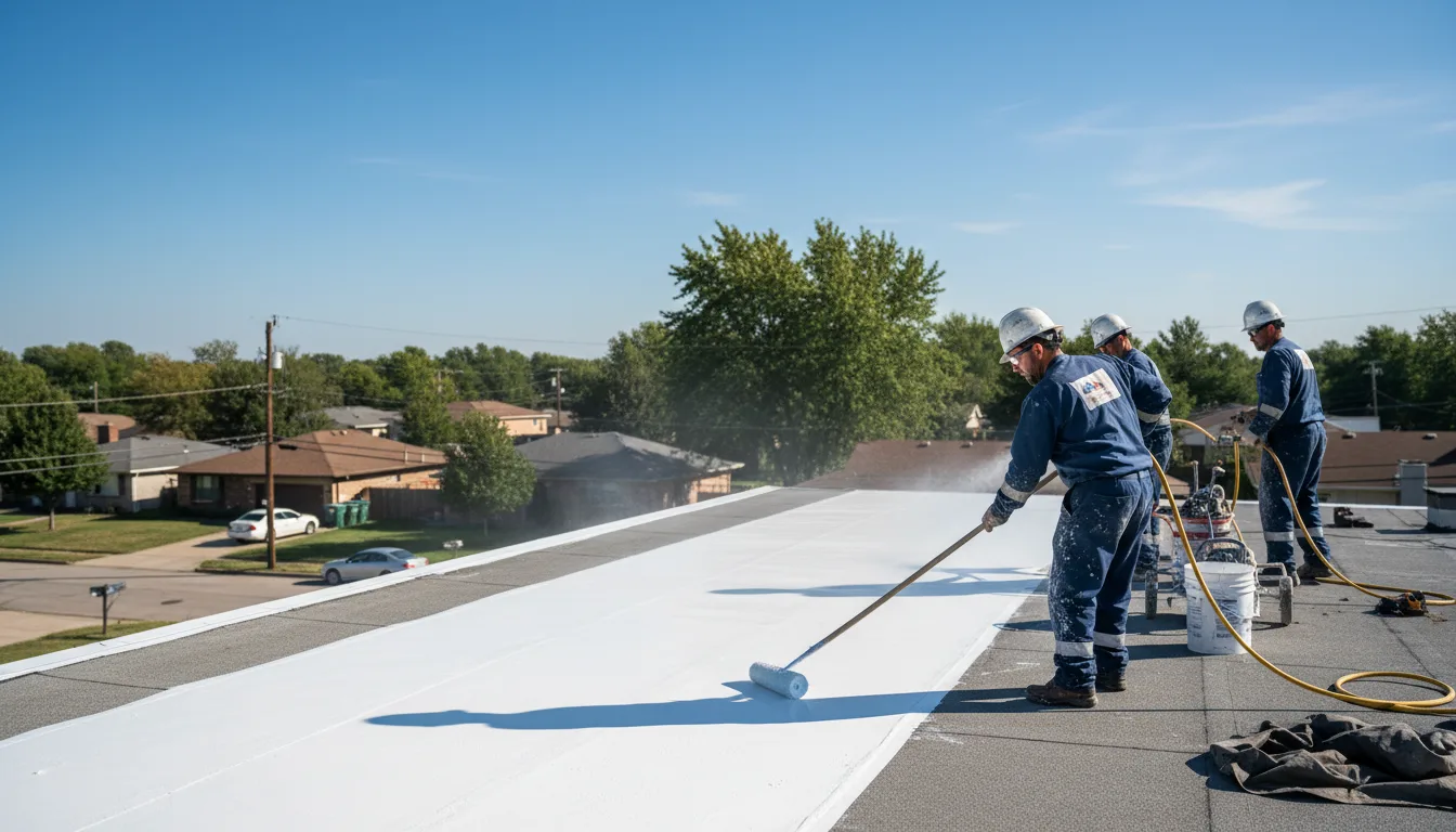 Commercial roof coating in Austwell, TX near me